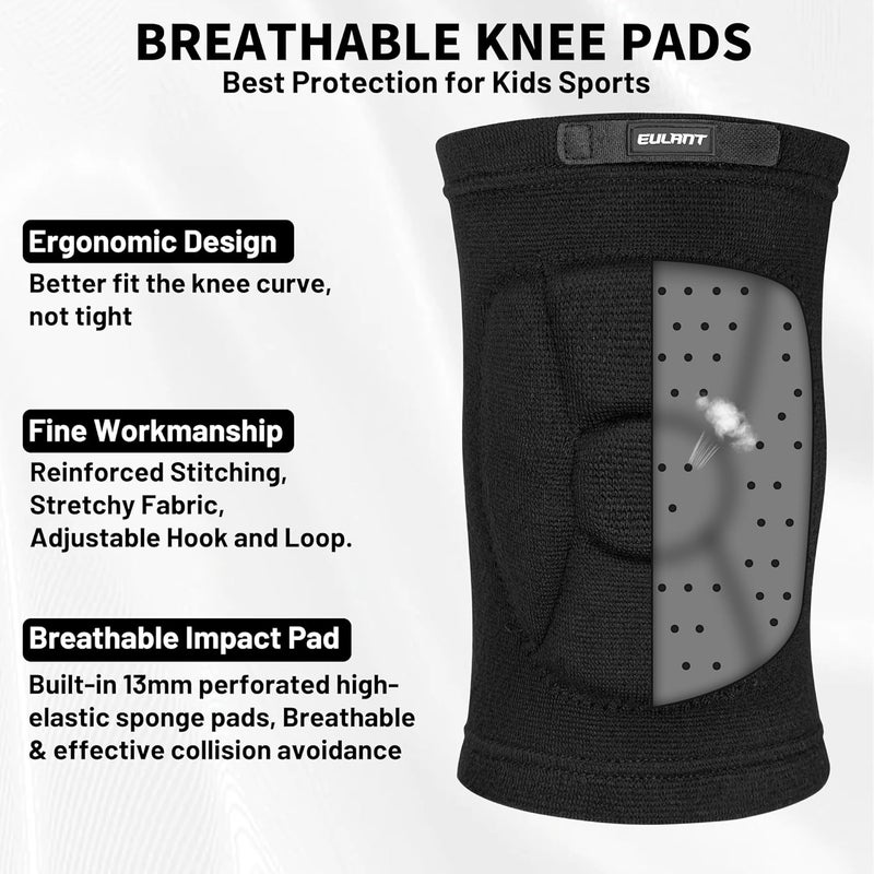 EULANT Knee Pads for Kids and Adult,Non-Slip and Thickening Anti-Collision Sports Protection Knee Pad,Kneepads with Thick EVA Foam Padding for Volleyball Basketball Wresting Sport Dancing - Image 3